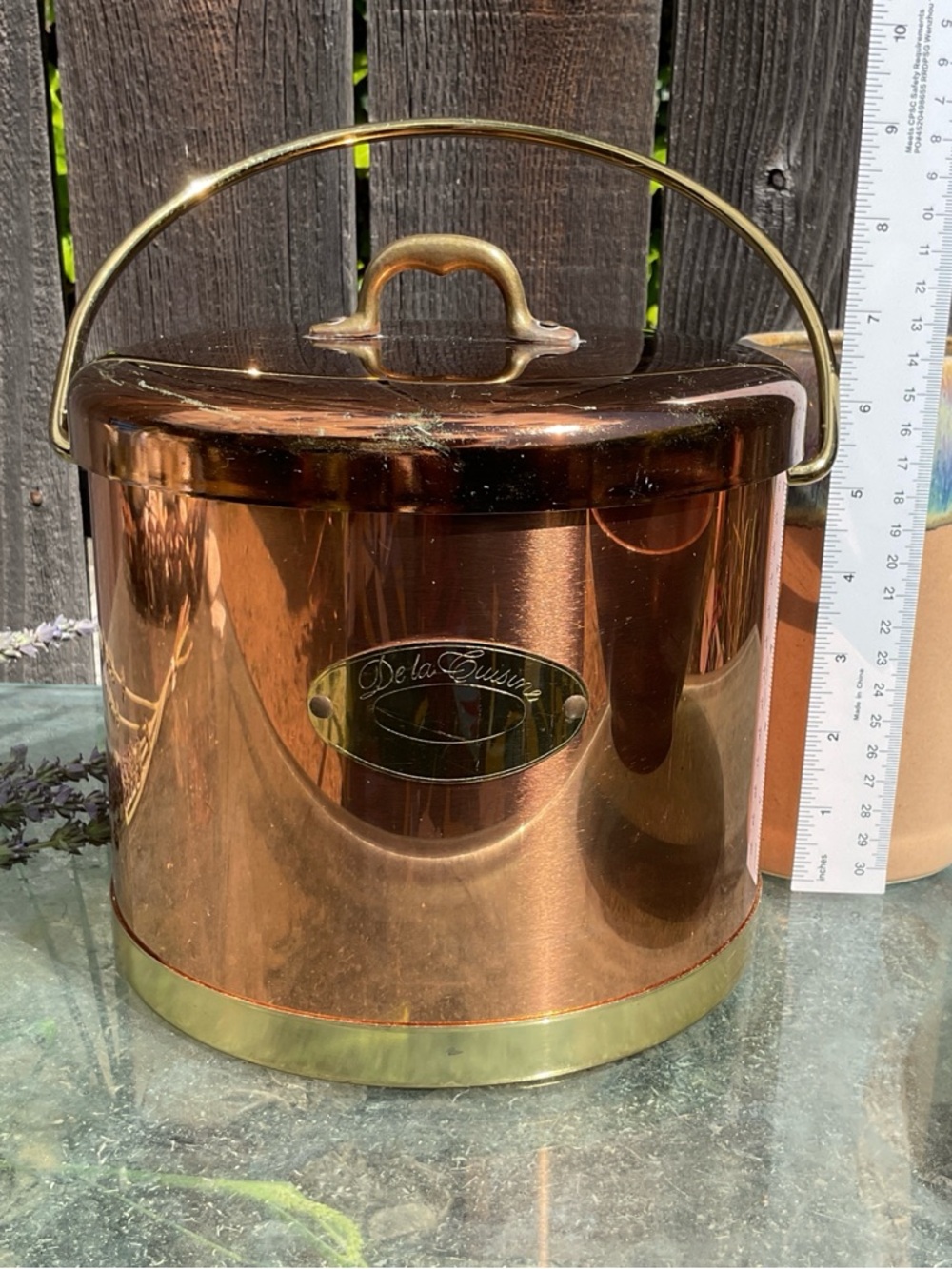 VTG 70s Copper & Brass Insulated Champagne ICE BUCKET De La Cuisine USA ATAPCO - Picture 7 of 15